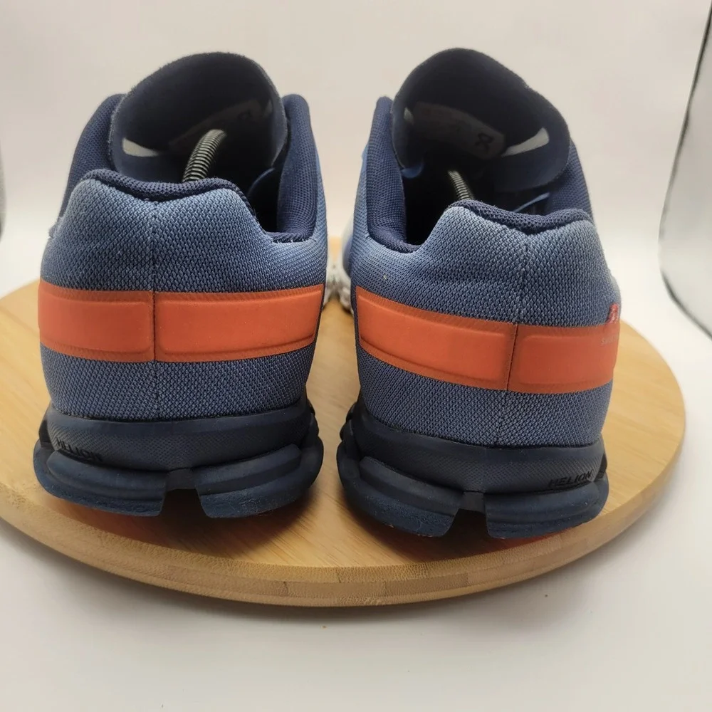 On Running Cloudflow Mens Blue Orange Grey Running Shoes 35.99237 Size 13